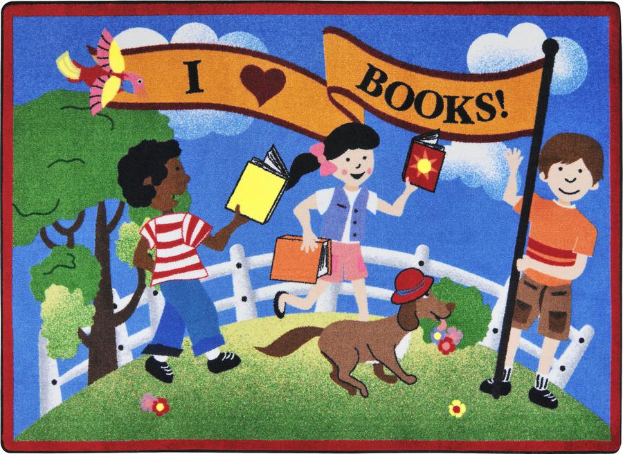 Library Day© Classroom Rug, 7'8" x 10'9" Rectangle