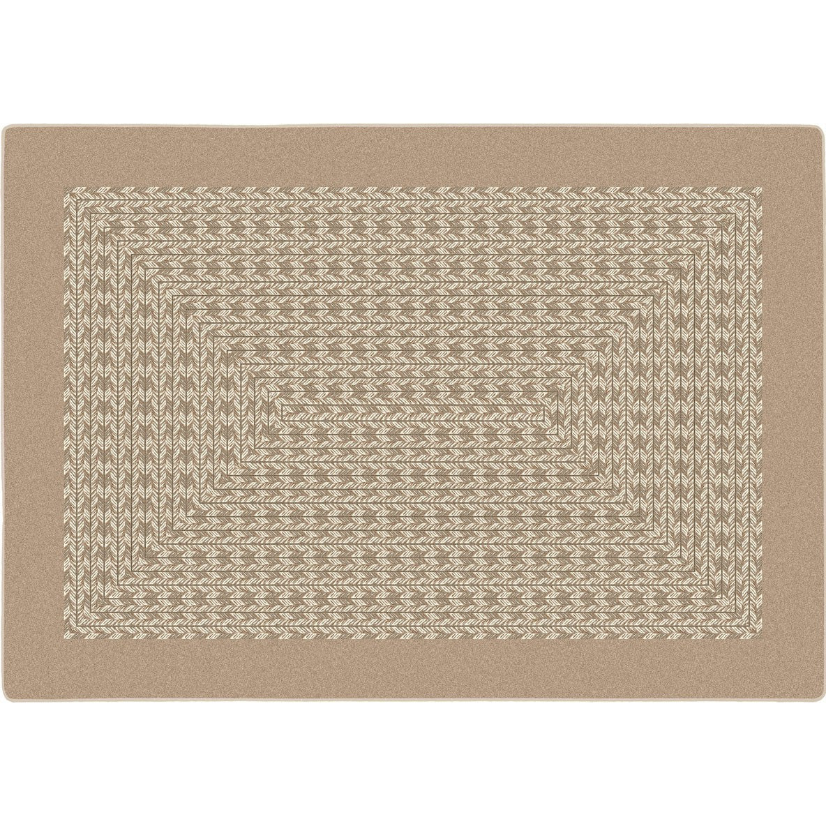 Like Home™ Beige Classroom Carpet, 3'10" x 5'4" Rectangle