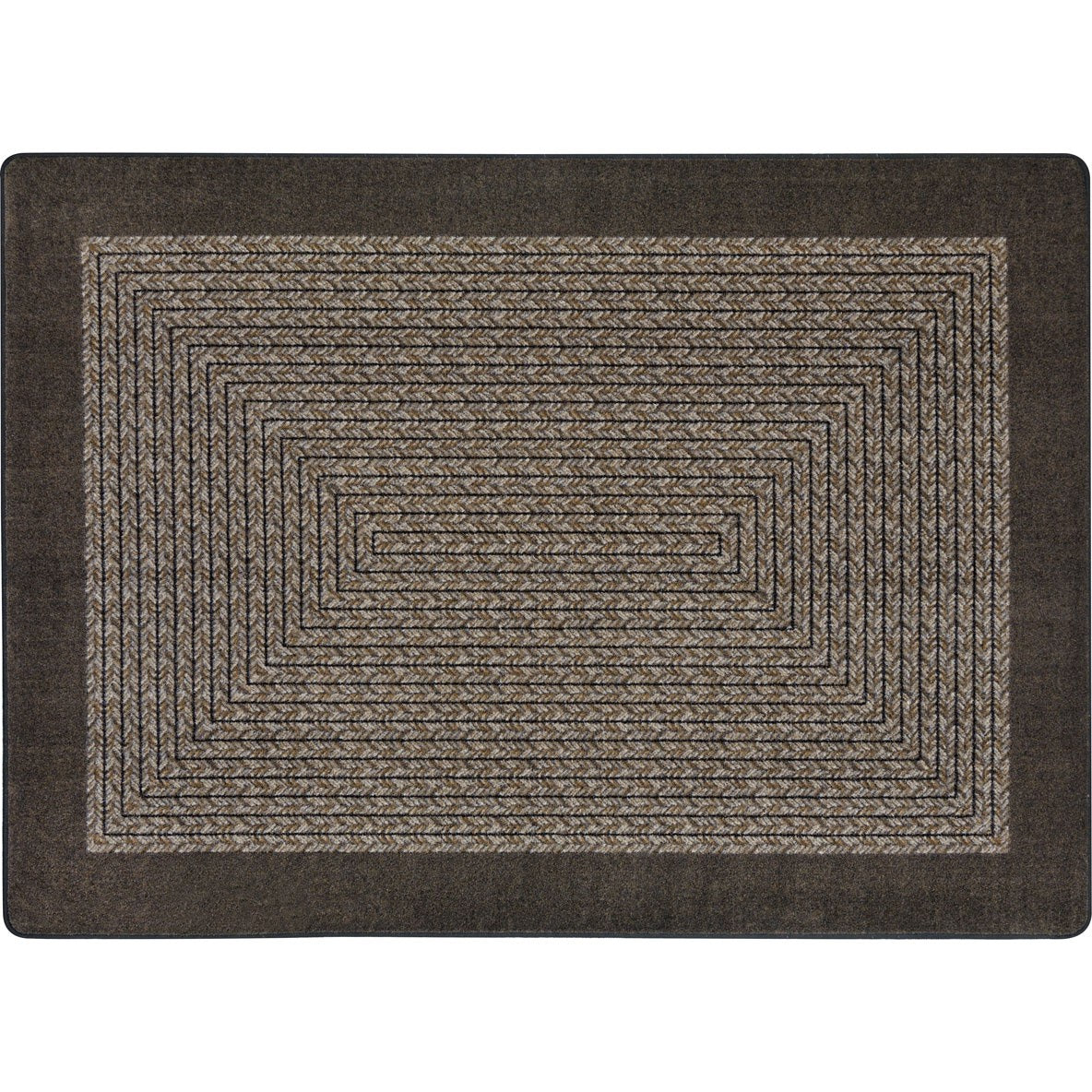Like Home™ Chocolate Classroom Carpet, 3'10" x 5'4" Oval