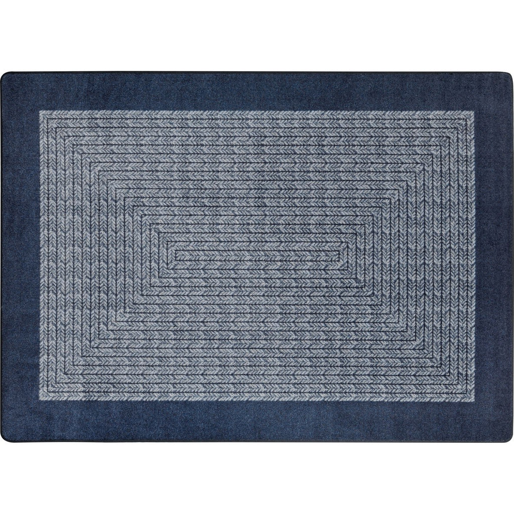 Like Home™ Navy Classroom Carpet, 3'10" x 5'4" Oval