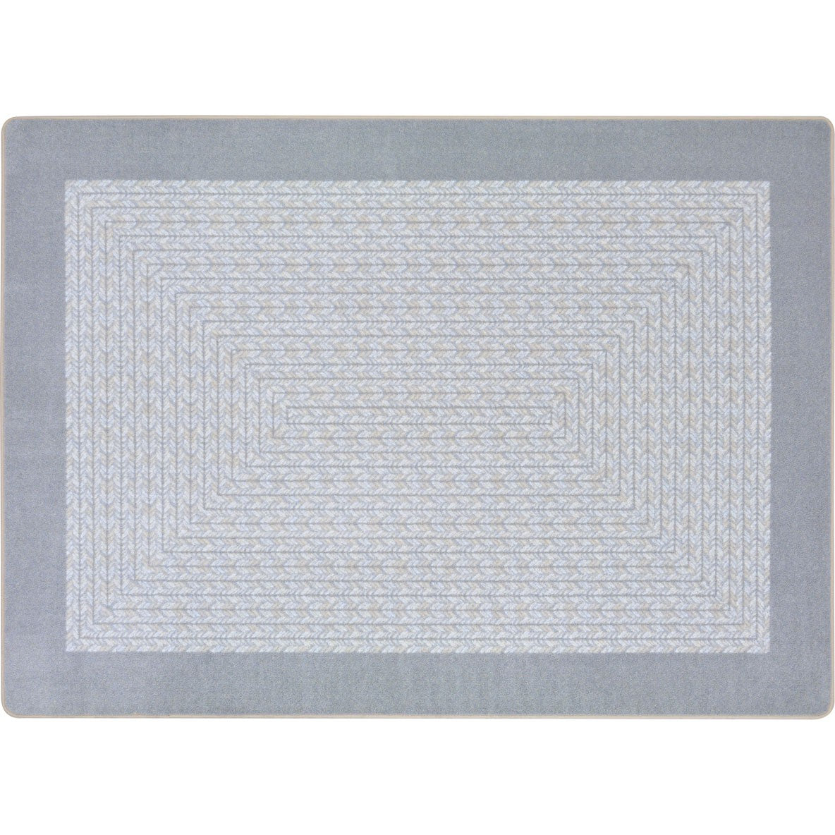 Like Home™ Silver Classroom Carpet, 3'10" x 5'4" Oval