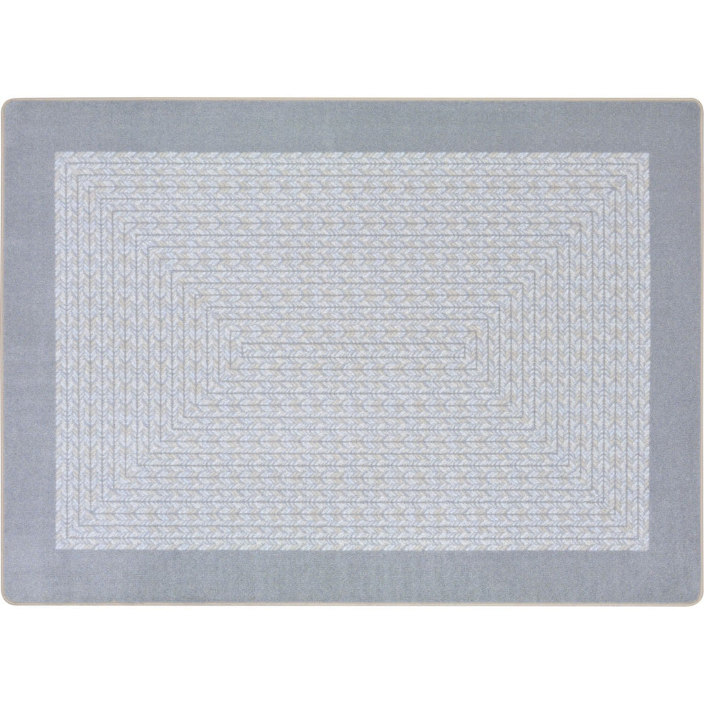 Like Home™ Silver Classroom Carpet, 5'4" x 7'8" Oval