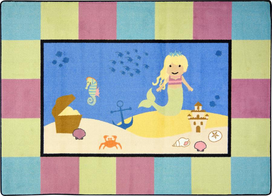 Lil' Mermaid© Classroom Rug, 5'4" x 7'8" Rectangle