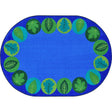 Lively Leaves™ Classroom Circle Time & Seating Rug, 5'4" x 7'8" Oval