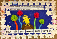 "Unless..." New Years Resolution Bulletin Board Idea