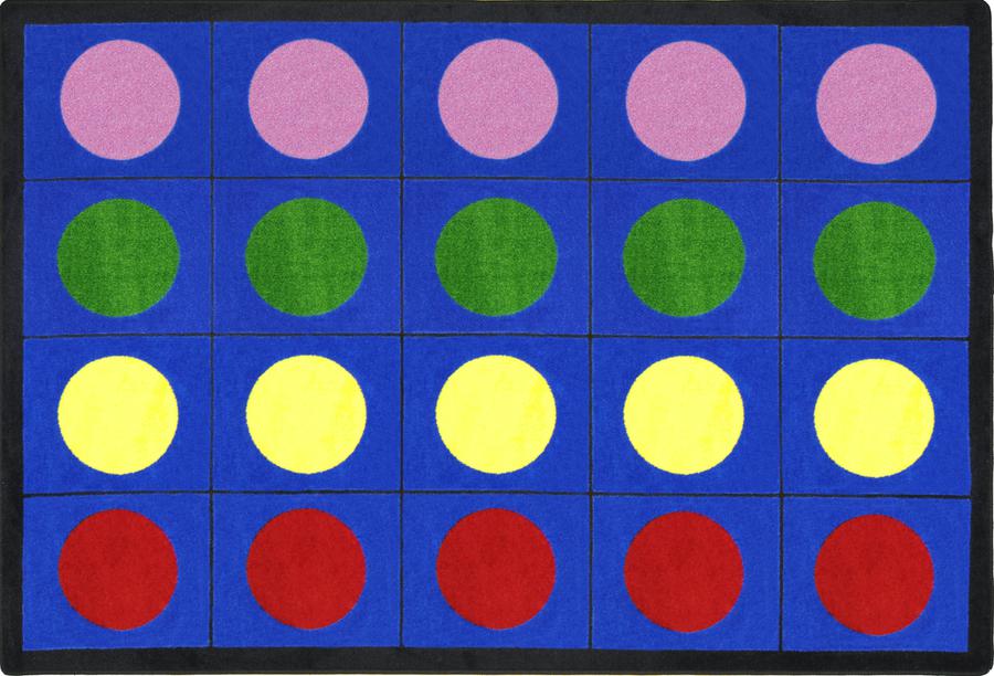 Lots of Dots© Primary Classroom Rug, 5'4" x 7'8" Rectangle