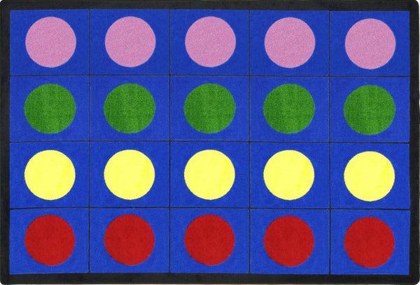 Joy Carpets Lots of Dots© Primary Classroom Rug, 5'4