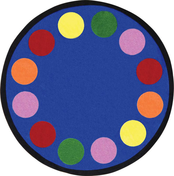 Joy Carpets Lots of Dots© Primary Classroom Rug, 7'7