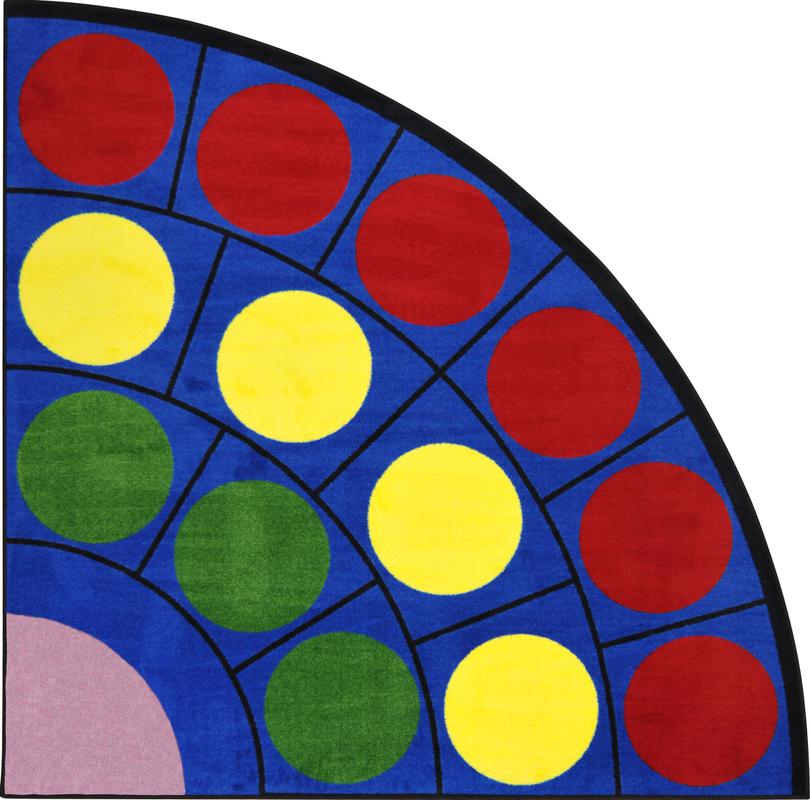 Lots of Dots© Primary Classroom Rug, 6'7"  Corner
