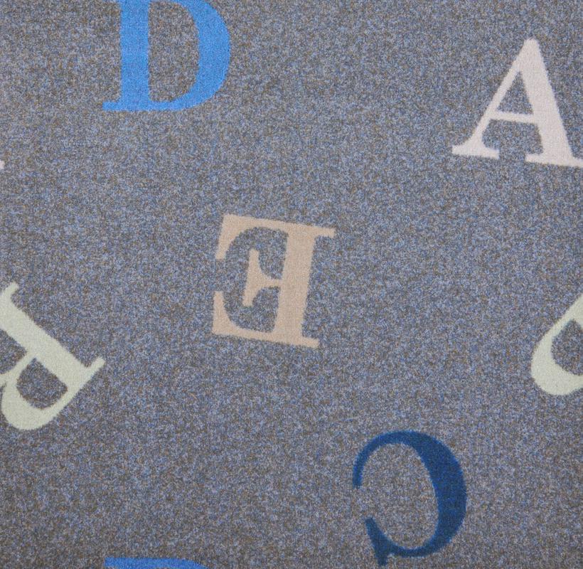 Love Letters© Alphabet Classroom Rug, 7'8" x 10'9" Rectangle Seaside