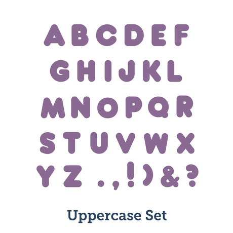 AccuCut Marshmallow Alphabet Die Cut Set, 4" Uppercase Letters