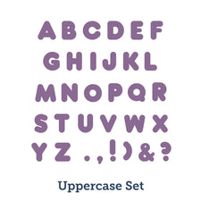 AccuCut Marshmallow Alphabet Die Cut Set, 4" Uppercase Letters