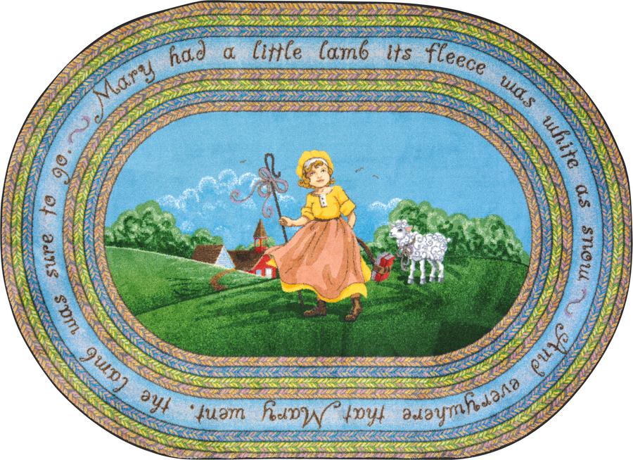 Mary's Lamb© Kid's Play Room Rug, 5'4"  Round