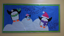 "Merry Christmas!" Holiday Penguin Bulletin Board