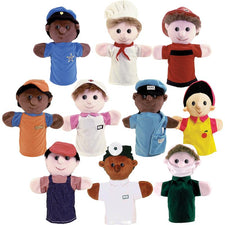 Multicultural Career Puppets, Set of 10