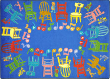 Musical Chairs© Alphabet Classroom Rug, 7'8" x 10'9" Rectangle