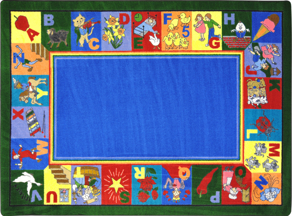 My Favorite Rhymes© Alphabet & Numbers Classroom Rug, 5'4" x 7'8"  Oval