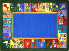 My Favorite Rhymes© Alphabet & Numbers Classroom Rug, 5'4" x 7'8"  Oval