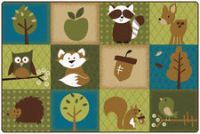 KIDSoft™ Nature's Friends Toddler Classroom Carpet, 4' x 6' Rectangle