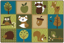 KIDSoft™ Nature's Friends Toddler Classroom Carpet, 4' x 6' Rectangle