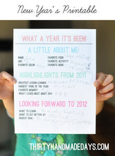 Free Printable! - Resolutions for the New Year