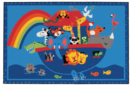 Noah's Animals KID$ Value Discount Rug, 4' x 6' Rectangle