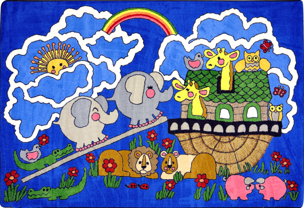 Noah's Ark© Sunday School Rug, 7'8" x 10'9" Rectangle