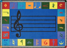 Note Worthy© (Elementary) Classroom Rug, 5'4" x 7'8" Rectangle