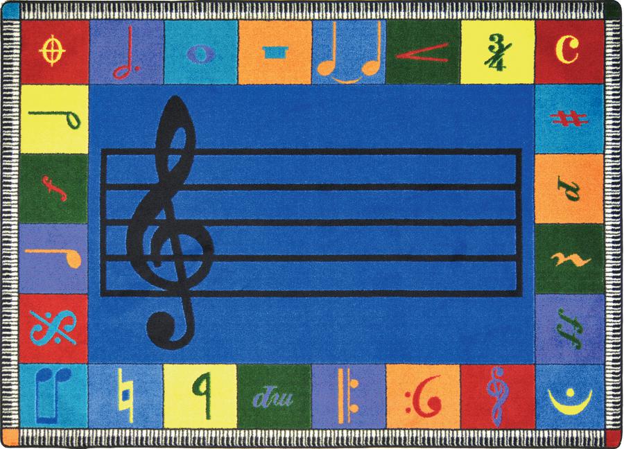 Note Worthy© (Elementary) Classroom Circle Time Rug, 7'8" x 10'9" Rectangle