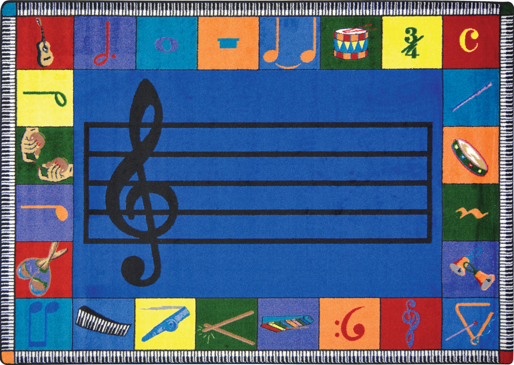 Note Worthy© (Preschool) Classroom Rug, 5'4" x 7'8" Rectangle