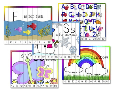 Multi-Theme Number Order Puzzles