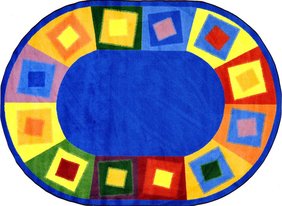 Off Balance© Classroom Rug, 7'7"  Round Brights
