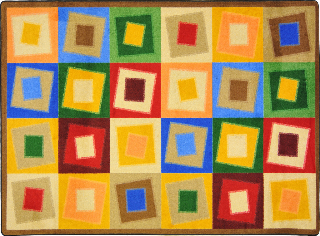 Off Balance© Classroom Rug, 5'4" x 7'8" Rectangle Neutrals