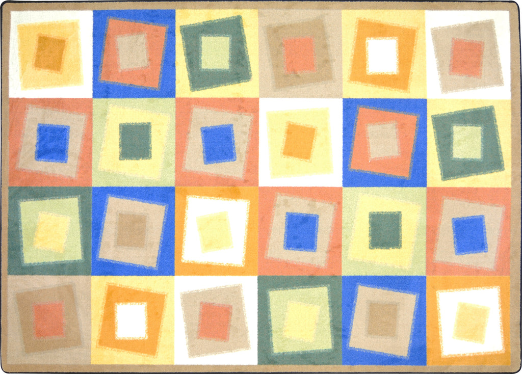 Off Balance© Classroom Circle Time Rug, 7'8" x 10'9" Rectangle Softs