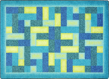 Off Beat© Kid's Play Room Rug, 3'10" x 5'4" Rectangle Teal