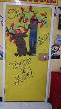 "Oh Deer, Winter Is Here!" - Winter Classroom Door Display