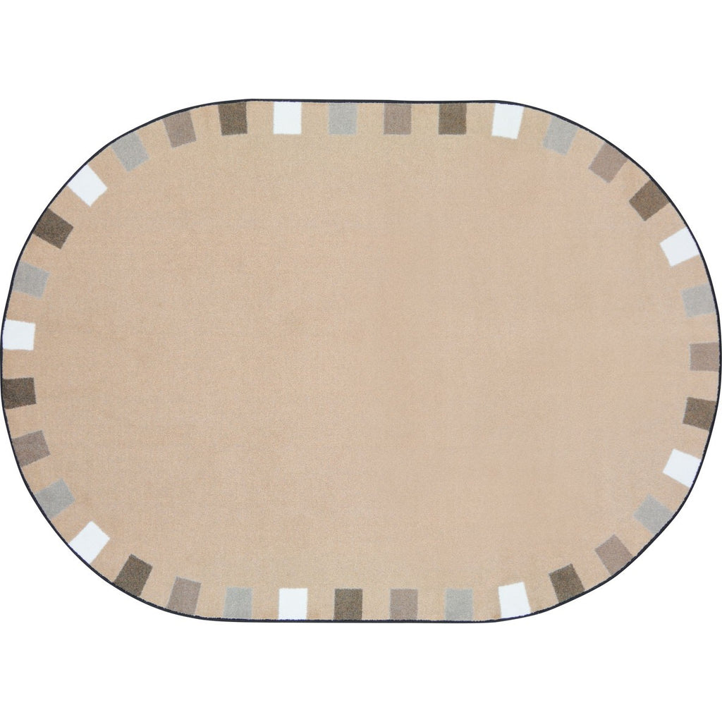 On the Border™ Neutral Classroom Circle Time Rug, 5'4" Round