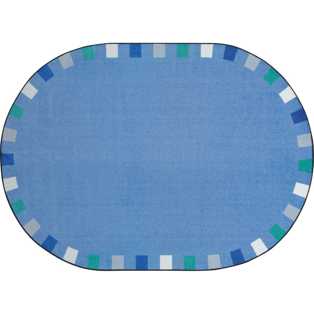 On the Border™ Soft Classroom Circle Time Rug, 5'4" x 7'8" Oval