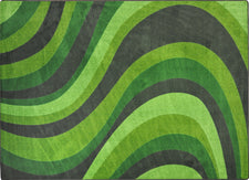 On the Curve© Kid's Play Room Rug, 3'10" x 5'4" Rectangle Green