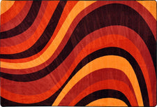 On the Curve© Kid's Play Room Rug, 3'10" x 5'4" Rectangle Red