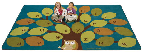 Owl-phabet Tree Classroom Carpet, 8'4" x 13'4" Rectangle