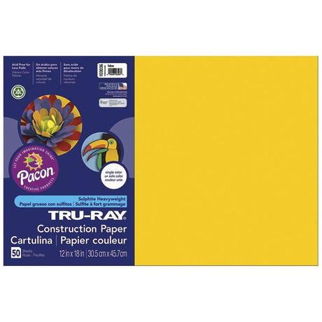 Tru-Ray® Construction Paper, 12" x 18" Yellow