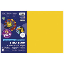 Tru-Ray® Construction Paper, 12" x 18" Yellow
