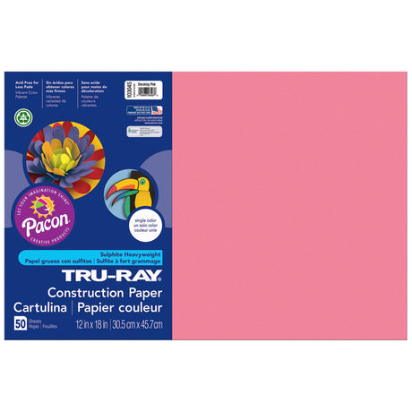 Tru-Ray® Construction Paper, 12" x 18" Shocking Pink