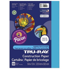 Tru-Ray® Construction Paper, 9" x 12" Atomic Blue