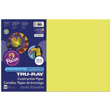 Tru-Ray® Construction Paper, 12" x 18" Lively Lemon