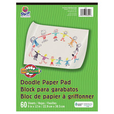 Little Fingers® White Doodle Pad, 9" x 12" (60 Sheets)