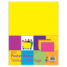 Pacon® Fluorescent Poster Board, 11" x 14" Assorted (5 Sheets)