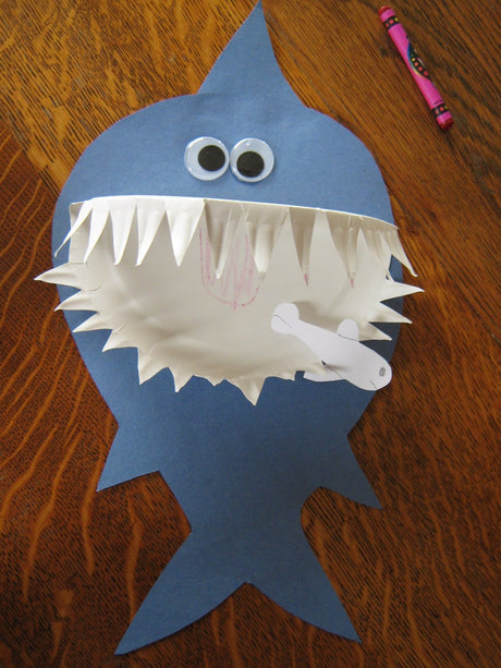 Paper Plate Shark Craft for Kids