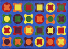 Perfect Fit© Classroom Circle Time Rug, 7'8" x 10'9" Rectangle